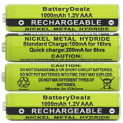 1.2V NiMH AAA Rechargeable Batteries For Panasonic Cordless Phones 4-Pack • $12.95