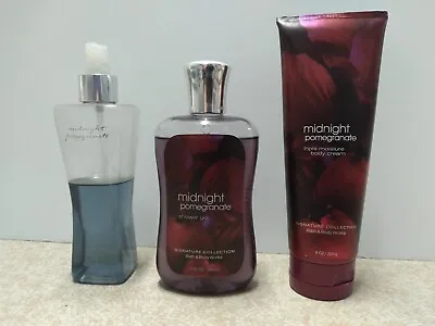 Bath & Body Works Cream Shower Gel Spray Midnight Pomegranate VTG Old Stock • $29.75