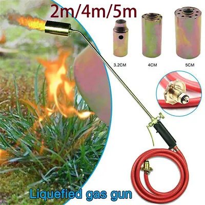 £27.89 • Buy Long Arm Propane Butane Gas Torch Burner Blow Kit Roofers Roofing Brazing + Hose