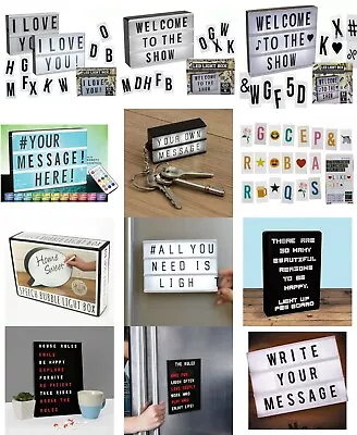 £9.99 • Buy Light Box Message Board Peg Board Light Up, Spare Letters Cinema Wedding Party 