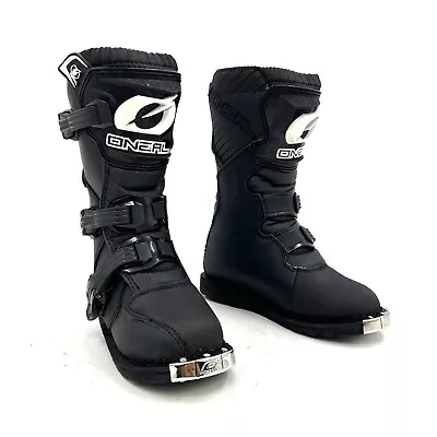 Oneal Rider Black Motocross MX Boots Youth Size 1 • $74.99