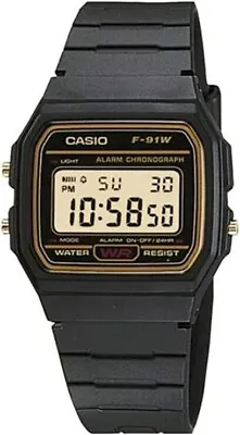 Casio F91WG-9 Digital Chronograph Watch Black Resin Band Alarm Date • $21.99