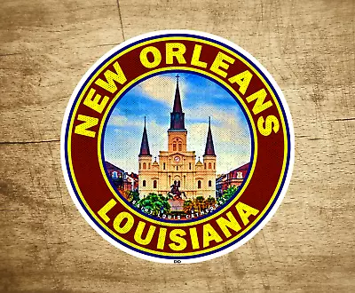 3  New Orleans Decal Louisiana Mardi Gras Saint Louis Cathedral Sticker  • $5.29