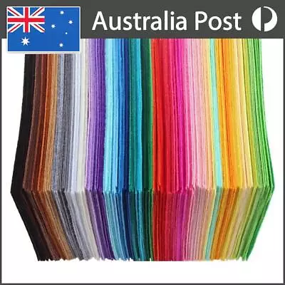 40pcs Non-Woven Cloth Assorted Color 10x10cm Felt Sheets Patchwork Soft For Kids • $8.79