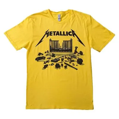 Metal Rock 72 Seasons Simplified Cover Yellow Cotton T-Shirt - Sizes S To XXL • £12.95