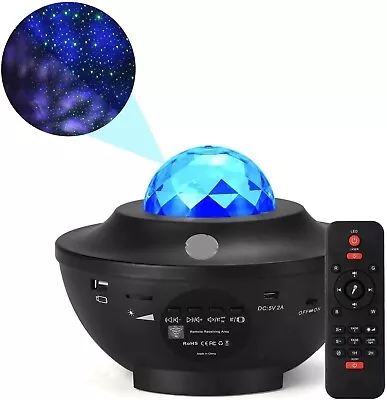 £24.99 • Buy Galaxy 360 Pro Music Starry Water Wave LED Projector Light With Bluetooth,Speakr
