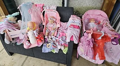 Bundle Baby Annabell! Pram Musical Bed Remote Control Walker Carry Seat Accs • £175