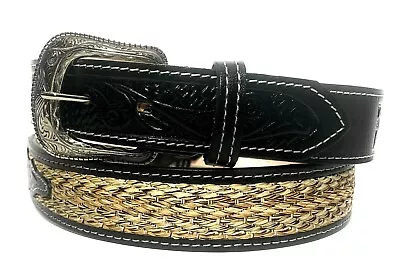 Kids Black Western Rodeo Cowboy Belt Genuine Leather Kids Belt • $20.99