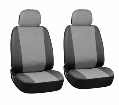 For MERCEDES VIANO - Leather Look CAMBRIDGE Grey/Black FRONT Car Seat Covers • £24.99
