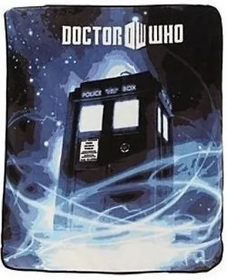 $27.99 • Buy Doctor Who Dr Police Call Box TARDIS Gallifrey Plush Fleece Throw Blanket BBC TV
