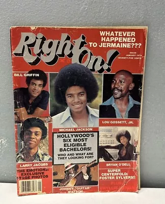 Right On Magazine January 1978 Michael Jackson Jackson 5 Vintage SEE PICS • $34.99