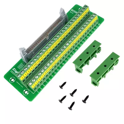 Molence IDC50 2x25 Pins 0.1 Male Header Breakout Board C45 DIN Rail Mounting Te • $26.79