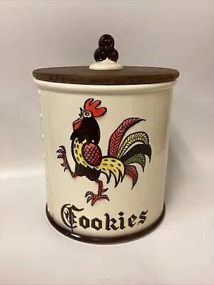 Vintage Metlox Poppytrail Provincial Rooster Cookie Jar 9 1/2” • $39.47