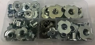 £14.99 • Buy 50No, M4,M5,M6,M8,M10, Pronged Tee Nut, 4 Prongs, BZP, Boxed Assortment.