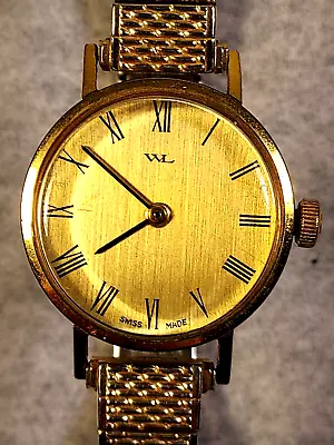 Vintage 1960s Milus  WL  17 Jewel Mechanical Gold Tone 24mm Ladies Wristwatch • $74.88