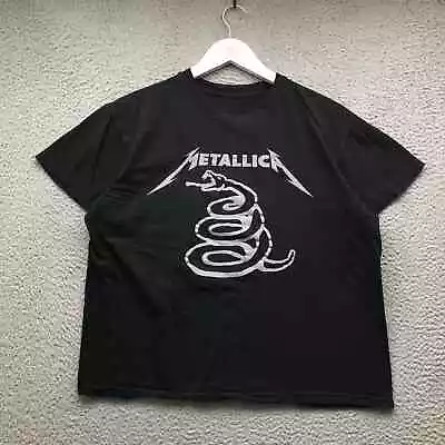 Metallica Black Album Snake Music T-Shirt Women's Medium M Short Sleeve Black • $14.99