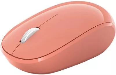 Microsoft Bluetooth Mouse Peach Connects Via Bluetooth Fast Tracking Sensor Pink • £17.95