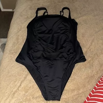 Ladies Girls Black Swimming Costume. Size 18. Marks & Spencer. • £2