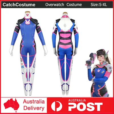 Overwatch OW Cosplay DVA D.VA Hana Song Jumpsuit Costume Battle Suit Uniform • $35.62