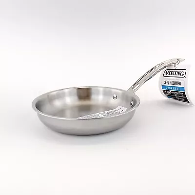Viking 8 Inch 3-Ply Stainless Steel Omelette Fry Pan New • $55.99