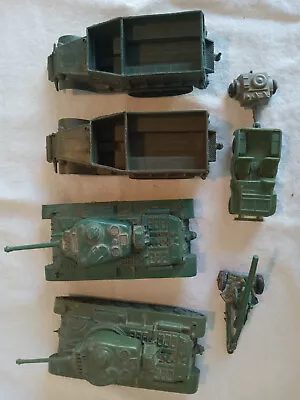 Marx Battleground Military Vehicles Tank ½ Track Jeep Vintage LOT Playset 1/32 • $114.95