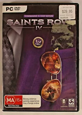 Saints Row Iv 4 - Commander In Chief Edition Pc Dvd Rom Game 2013 • $9.95