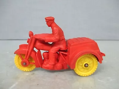 Vintage 1950's Auburn Rubber A521 Police Man On Red Trike Motorcycle • $12.99