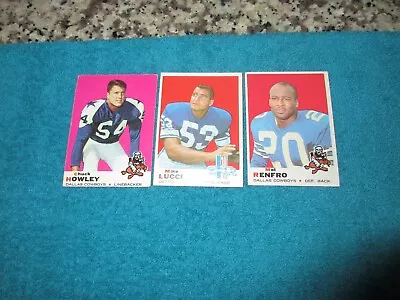 Mel Renfro Crease In Left Corner & Mike Lucci & Chuck Howley 1969 Topps • $3