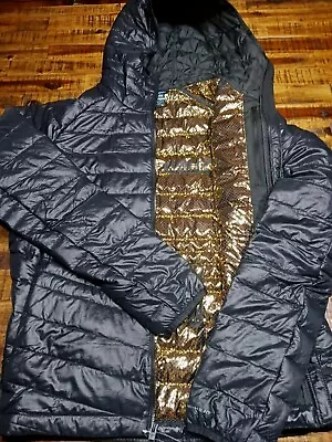 Womens Columbia Titanium Platinum  Peak Gold Omni Heat Hooded Jacket Sz XXL • $83.95