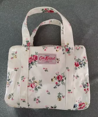 White Winter Rose Oil Cloth Cath Kidston Handbag Marks On Bag • £5