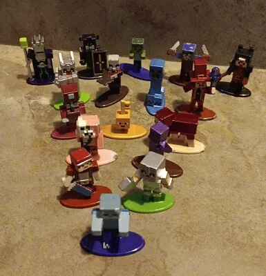 Minecraft Nano Metal Figure Jada Toys Metal Die Cast Figures Diecast Lot Of 17 • $19.99