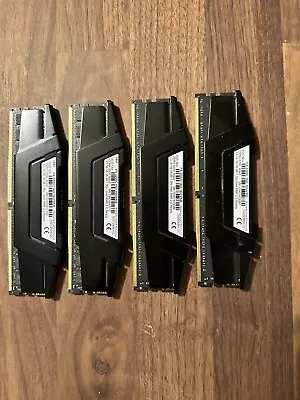 G.Skill PC RAM 4x8GB DDR4 RAM 3200 MHz 32GB Total • $38.06