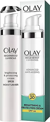 $33.27 • Buy Olay Regenerist Luminous Anti-Ageing Brightening And Protecting Cream With SPF20