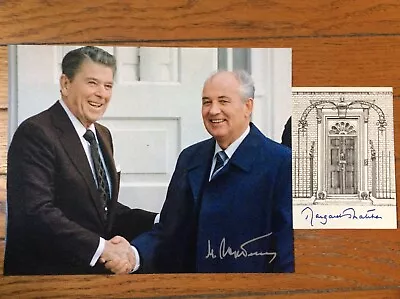 Mikhail Gorbachev Margaret Thatcher  Signed Photos 8-10 Coa • $269.99