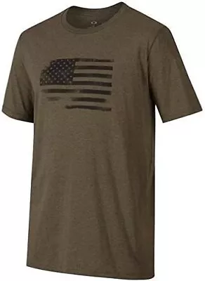 Oakley Mens Flag Distress Tee Short Sleeve T-Shirt Dark Brush Size 2XLarge New • $24