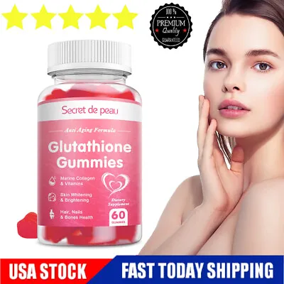 Glutathione Gummies Anti-Aging Skin Whitening Anti Wrinkles 500MG With Collagen • $13.53