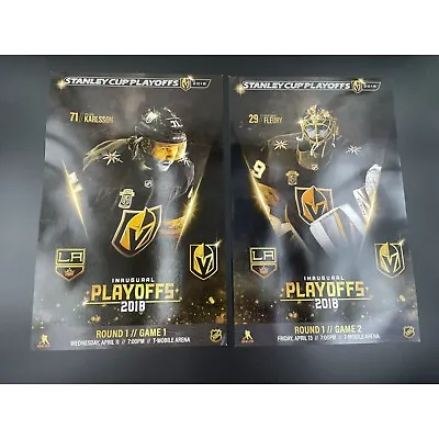 2 Posters 2018 Stanley Cup Playoffs Vegas Golden Knights Round 1 Game 1 & 2 Fleu • $13