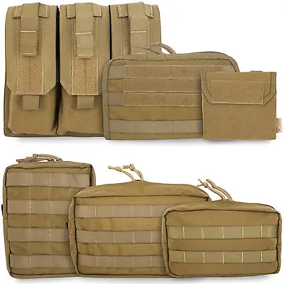 £10.80 • Buy COYOTE BROWN Tan Bulldog MOLLE Pouches Tactical Military Army Airsoft Modular
