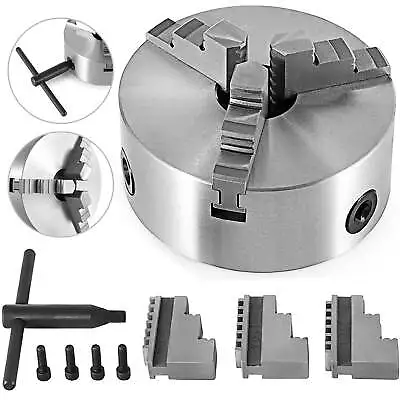 4 Inch Metal Lathe Chuck Self-centering 3 Jaw Lathe Chuck With Two Sets Of Jaws • $72.73