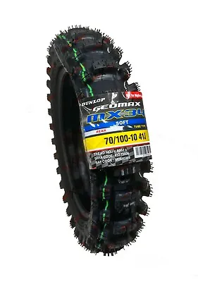 Dunlop 70/100-10 MX34 Rear Tire Dirt Bike 2.75-10 CFR50 SX50 Mini PW50 TC50 CX50 • $66.99