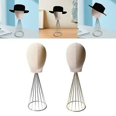 Mannequin Head W/ Metal Base Dispaly Hats Glasses Retail Shop Home Decor • £21.36