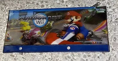 Mario Kart Wii Zippered Binder Pencil Case With Princess Peach & Bowser Nintendo • $7.99