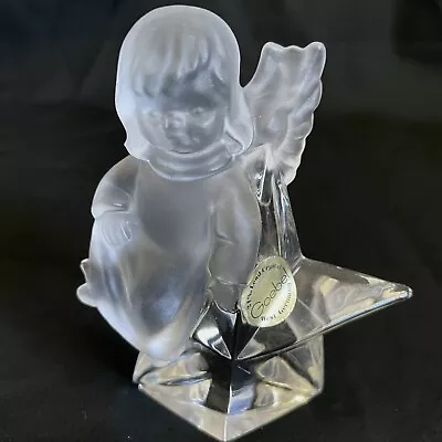 Angel On Star VTG 1981 Goebel Frosted 24% Leaded Crystal Christmas Holiday • $14