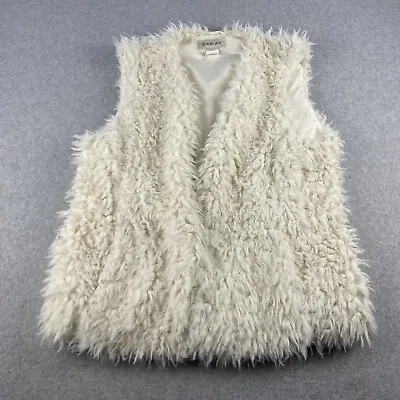 Ariat Vest Womens Medium Vanilla Ice Faux Fur Lined Sleeveless Cozy Soft Outdoor • $45