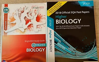 £5 • Buy Higher Biology- Bright Red- Study Guide & Hodder Gibson- SQA Past Papers