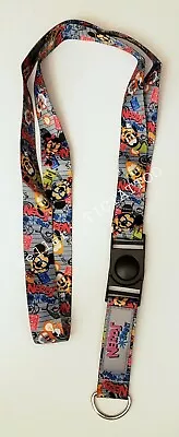 🔥 Disney Parks NERDS ROCK Reversible / Detachable LANYARD Mickey Pluto Donald • $12