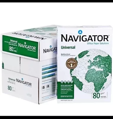 Navigator Universal A4 Paper 80gsm White Box Of 5 Reams - 2500 Sheets • £28.99