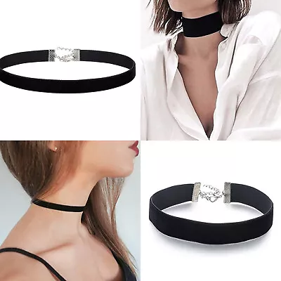 Fashion Jewelry Women Velvet Choker Necklace Black Velvet Choker Necklaces C • $1.08