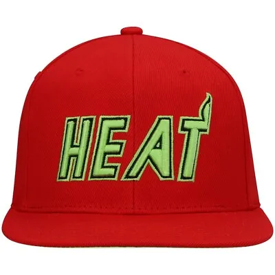 Mitchell & Ness Miami Heat Reverse Grinch Men’s Snapback Adjustable Hat Cap NEW • $25.49