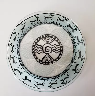 Vintage Mid Century Modern Andreas Meyer Nahariya Glass Gazelle Plate Dish • $45